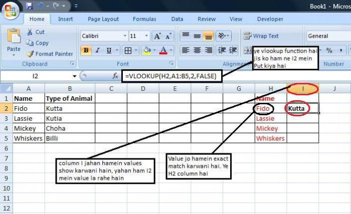 Funkcia VLOOKUP. Použitie funkcie VLOOKUP. Excel - VPR