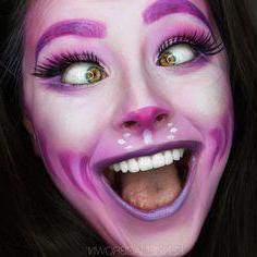 cheshire cat makeup pre halloween