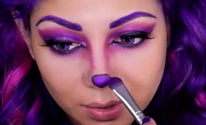 cheshire cat makeup z alice v krajine divov