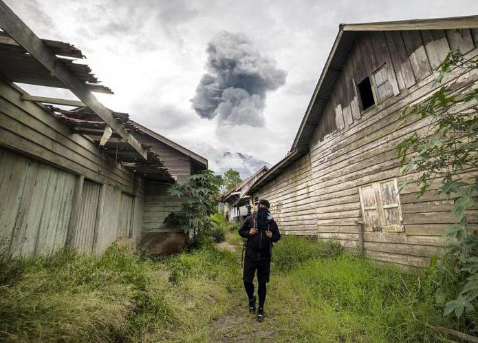 Indonézska sopka Sinabung (fotka)