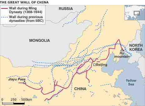 Mapa Great Wall of China