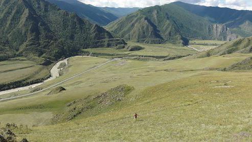 Rieka Katun. Rafting na Katune. Hora Altai - Katun