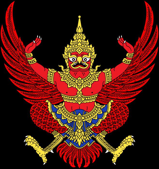 Erb a vlajka Thajska: význam a história