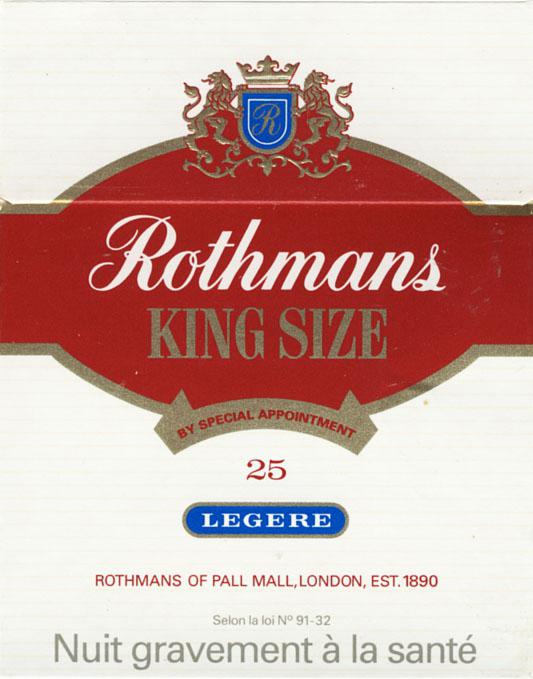Rothmans - cigarety s vynikajúcou kvalitou Angličanky